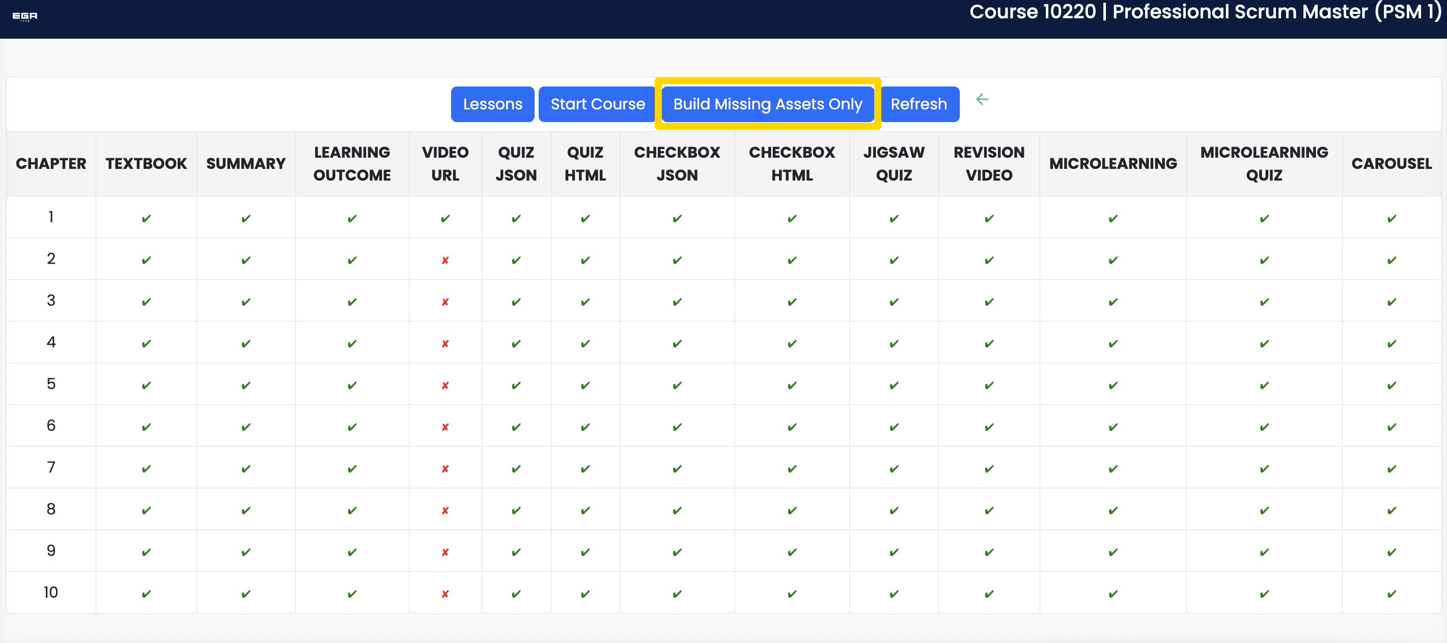 Ega Check User Guide